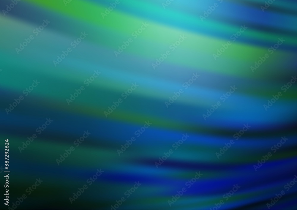 Dark Blue, Green vector modern bokeh pattern.
