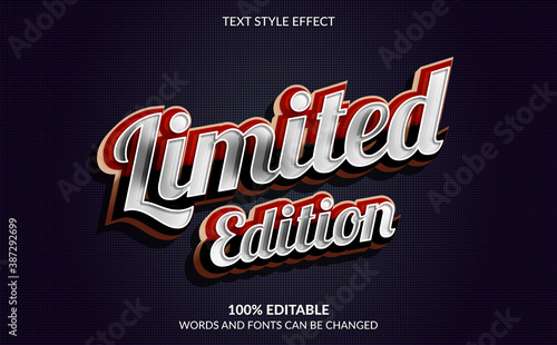 Editable Text Effect, Limited Edition Text Style