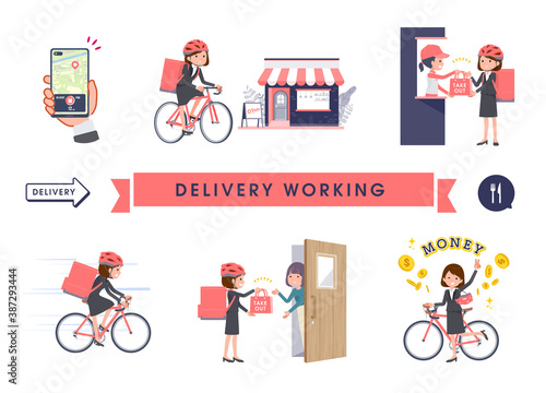 flat type business women_Delivery working