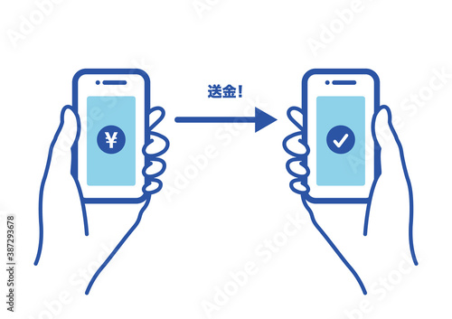 スマホ送金　オンライン決済　キャッシュレス
送金　電子マネー