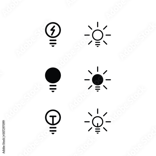Bulb icon set