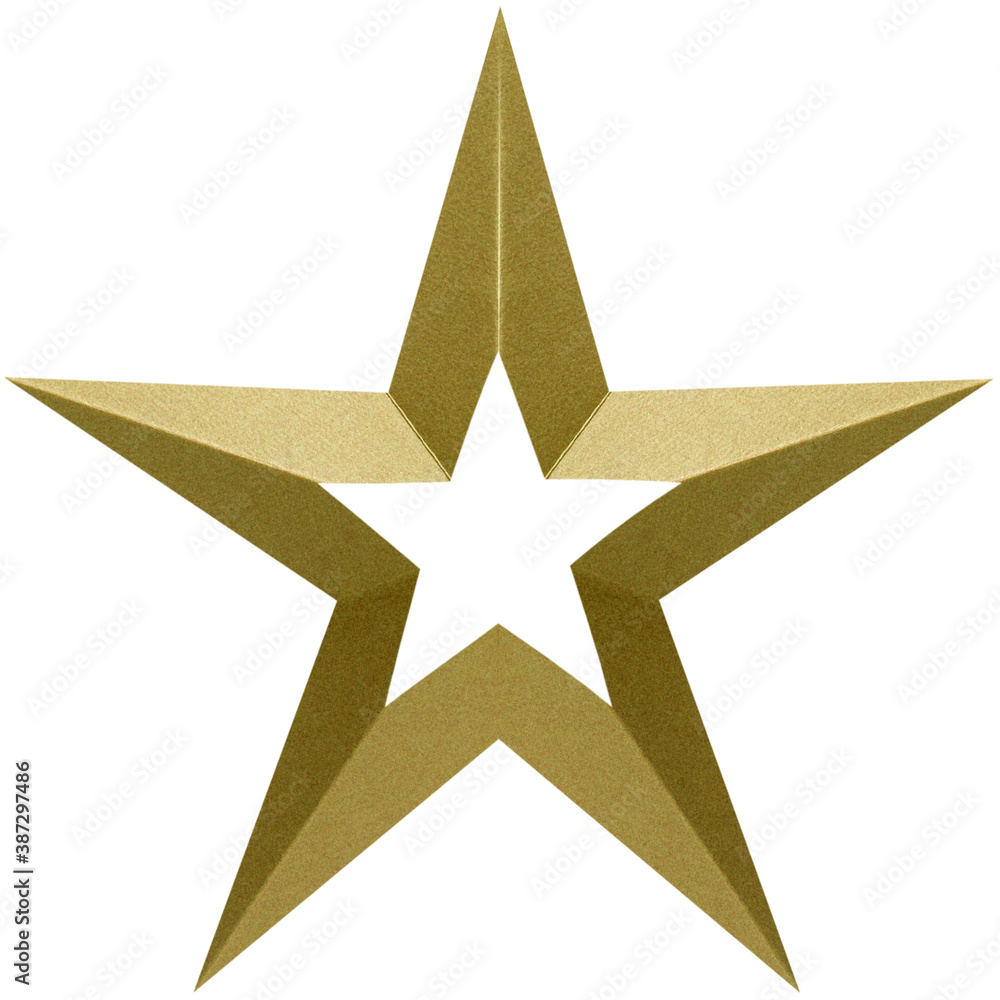 Obraz premium gold star on white background