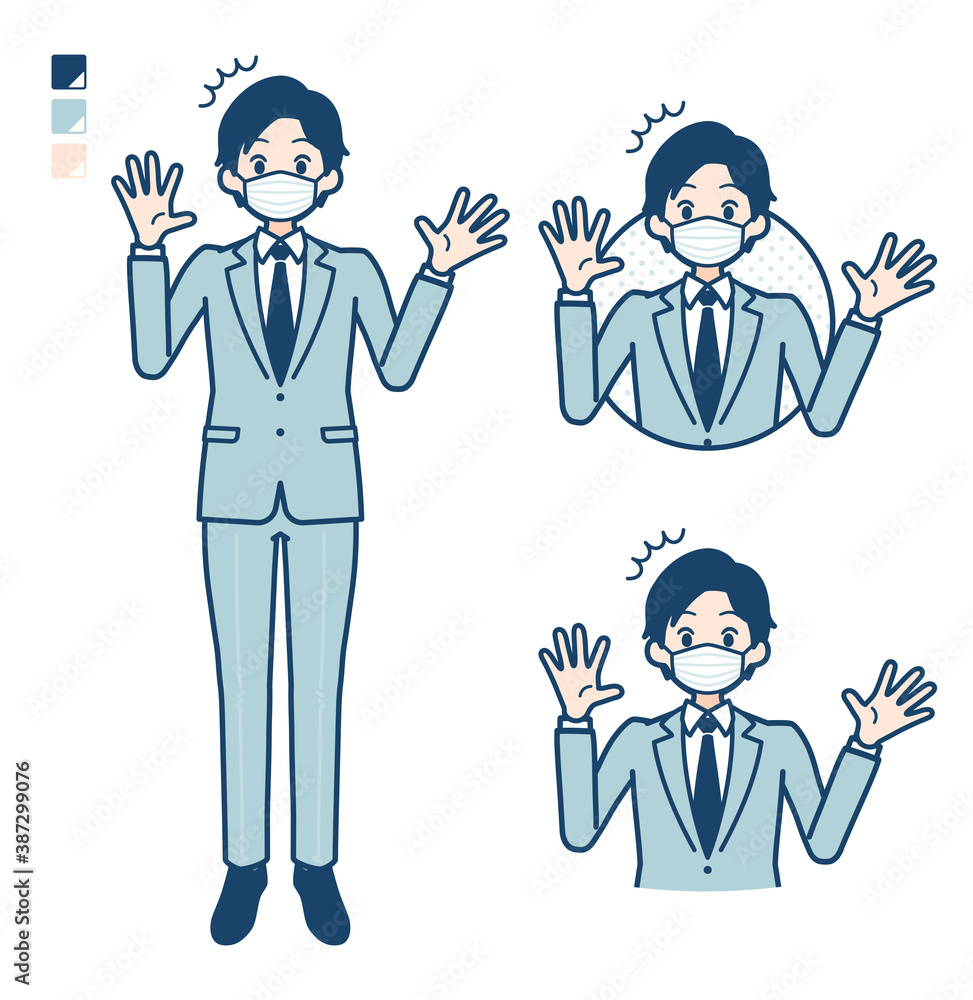 simple suit businessman mask_surprise simple suit businessman mask_surprise