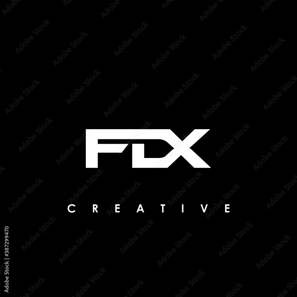 Fototapeta premium FDX Letter Initial Logo Design Template Vector Illustration