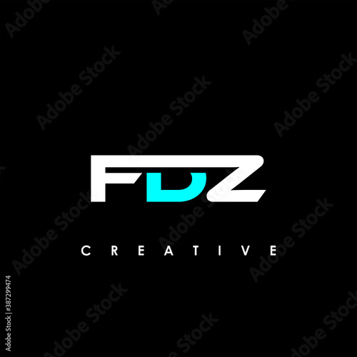 FDZ Letter Initial Logo Design Template Vector Illustration