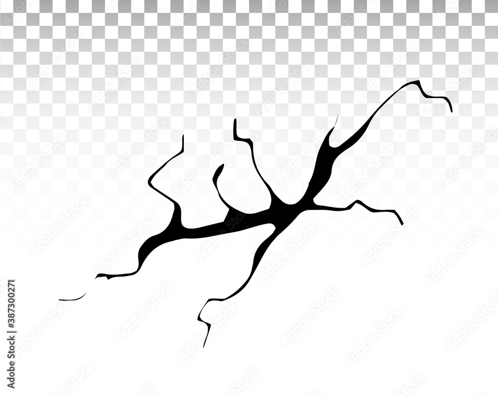Fototapeta premium Ground cracks. Earthquake and ground cracks, hole effect, craquelure and damaged wall texture. Vector illustrations for earthquake, crash, destruction.