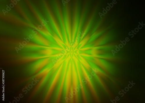 Dark Green, Yellow vector glossy abstract template.