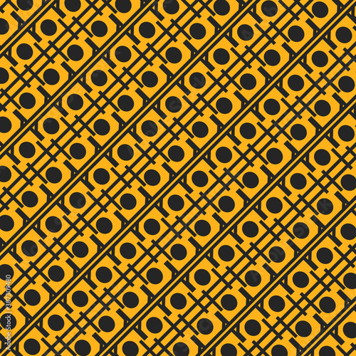 the geometric pattern by stripes seamless vector background black and yellow texture graphic part 26
