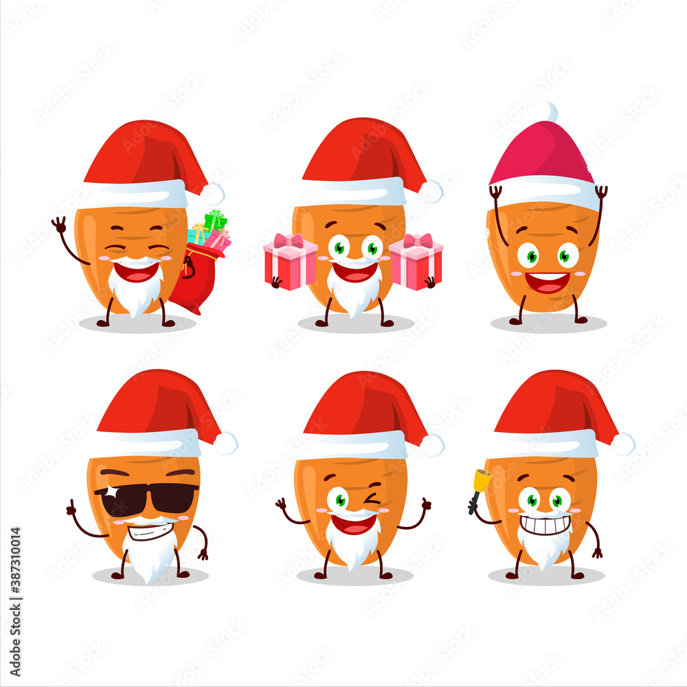 Santa Claus emoticons with sweet carrot cartoon character Santa Claus emoticons with sweet carrot cartoon character