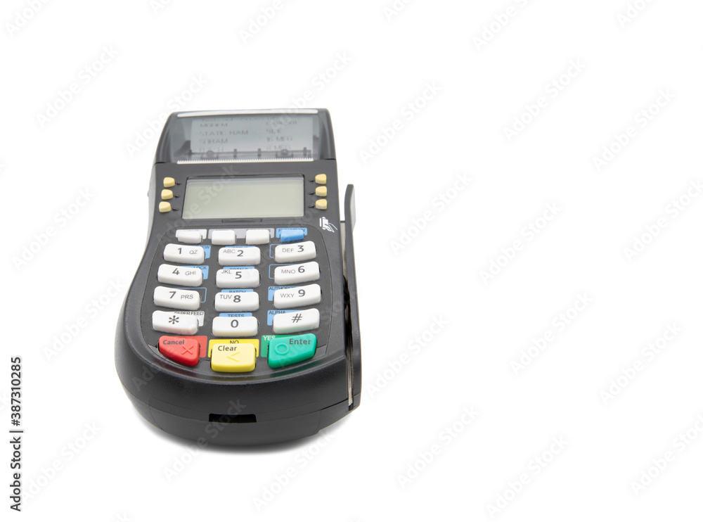 Credit card reader isolated on white background Credit card reader isolated on white background