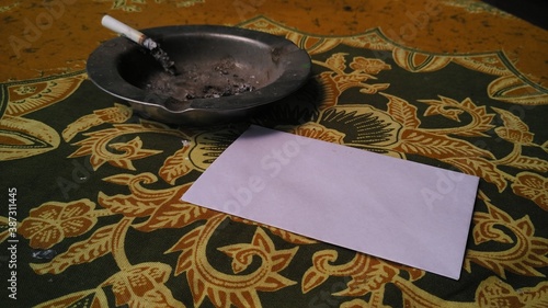 paper for mockup background with decorations