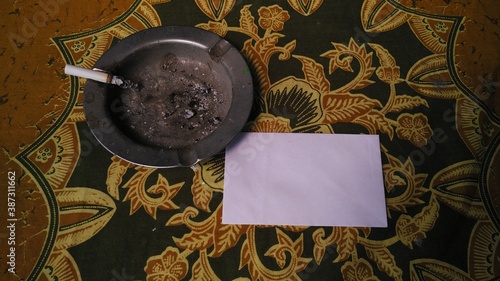 paper for mockup background with decorations