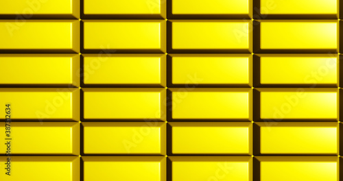 Render with yellow gold bars on top