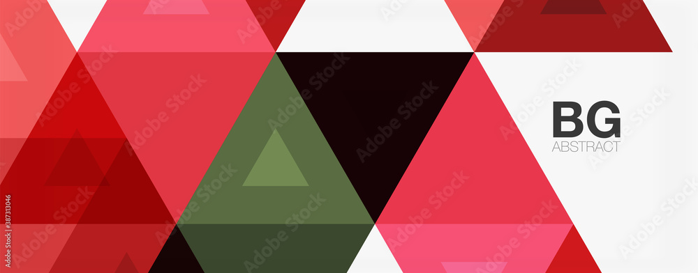 Mosaic triangle pattern abstract background for cover, banner, flyer and poster and other template