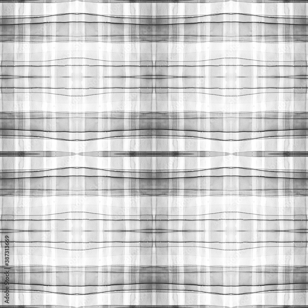 Black and Gray Scottish Check. Watercolor Plaid Black and Gray Scottish Check. Watercolor Plaid