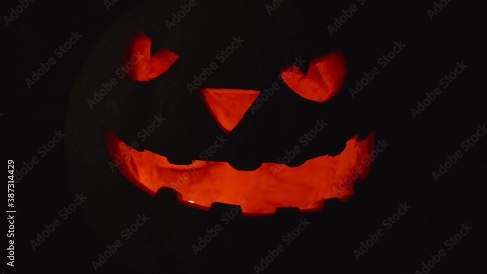 angry pumpkin's burning face on Halloween angry pumpkin's burning face on Halloween