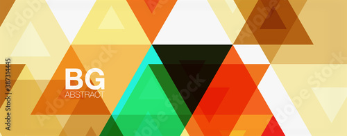 Mosaic triangle pattern abstract background for cover, banner, flyer and poster and other template