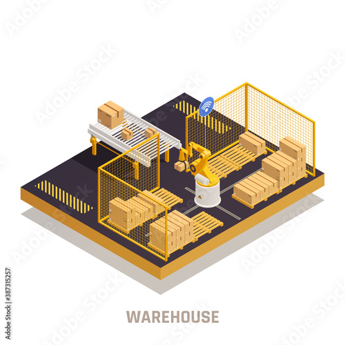 Warehouse Automation Isometric Element 