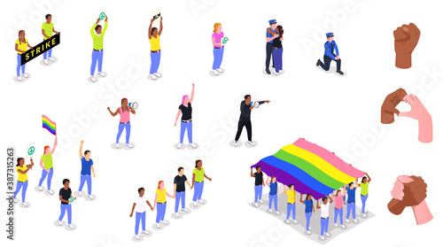 Solidarity Protest Icons Collection