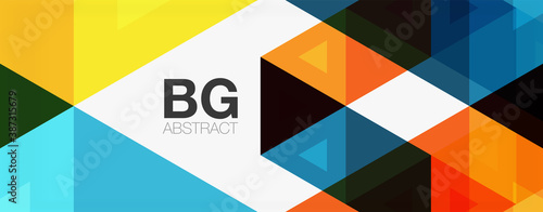 Mosaic triangle pattern abstract background for cover, banner, flyer and poster and other template