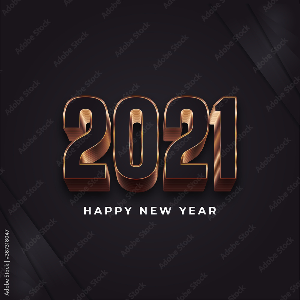 Happy new year 2021 banner with black and gold numbers in elegant style. Festive design templates, greeting cards, posters, banners. Vector Illustration Happy new year 2021 banner with black and gold numbers in elegant style. Festive design templates, greeting cards, posters, banners. Vector Illustration