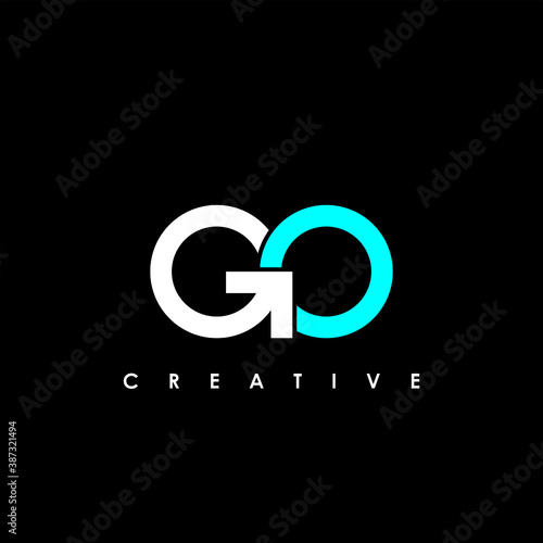 GO Letter Initial Logo Design Template Vector Illustration