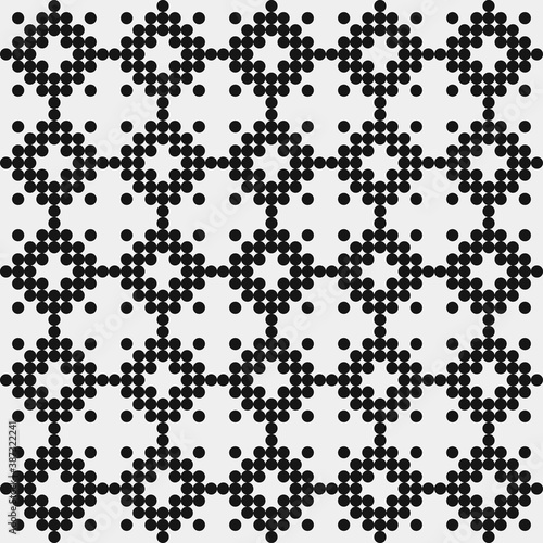 Abstract Cross Pattern Dots Logo generative computational art illustration