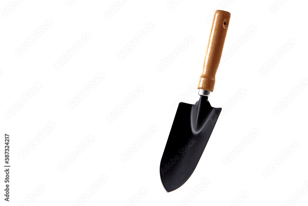Shovel gardening on white background Shovel gardening on white background