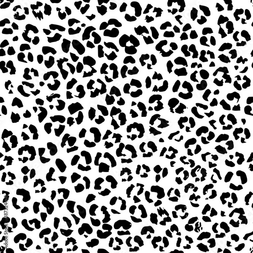 Abstract leopard skin seamless pattern design. Jaguar  leopard  Cheetah  Panther. Black and white seamless camouflage background.