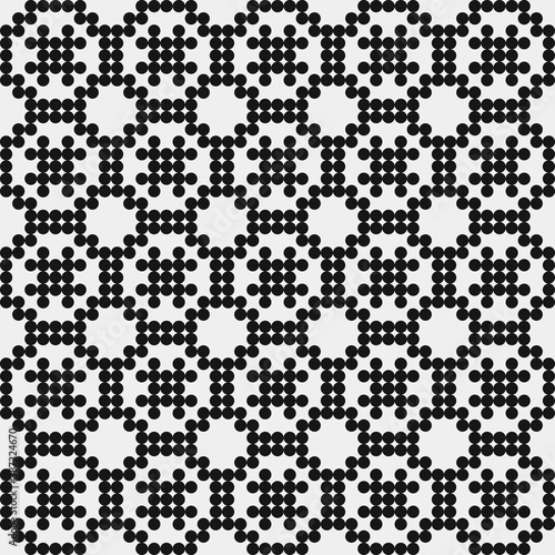 Abstract Cross Pattern Dots Logo generative computational art illustration