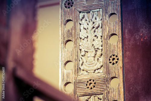 Elements of decoration of the structure of the Khansarai or the Palace of the Crimean Khans The palace complex, built by the 1st Sahib-Girey in the city of Bakhchesaray in the Crimea. Toned. photo