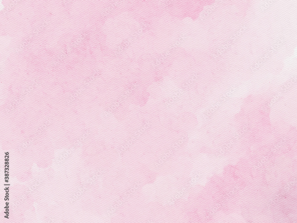Hand painted subtle pink watercolor background with paper texture