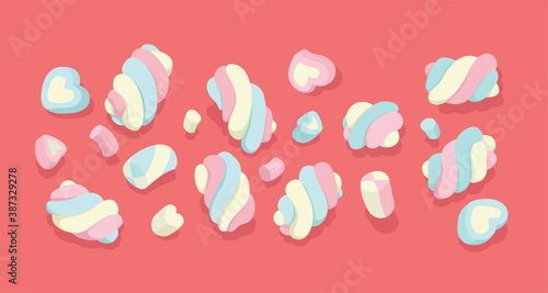 Marshmallow soft set illustration for kids design  © love_is_love