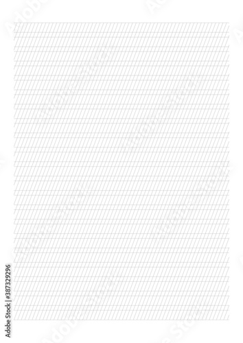 Handwriting Paper - A4 sheet, Blank horizontal lines with diagonal guide lines, cursive practice paper for elementary school vector template