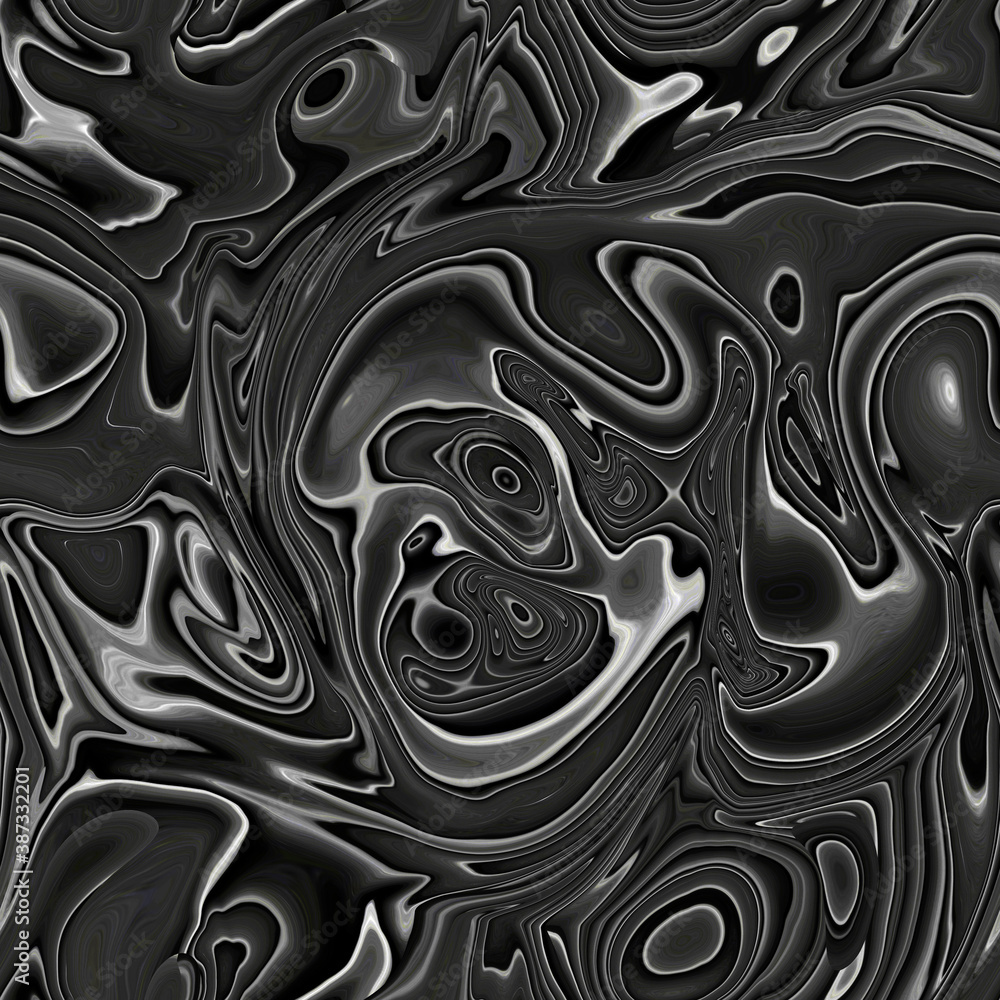 Obraz premium Seamless pattern white and black background for pattern for various purposes, gray marble texture. Waves and patterns with beautiful lines, a great postcard for a wedding.