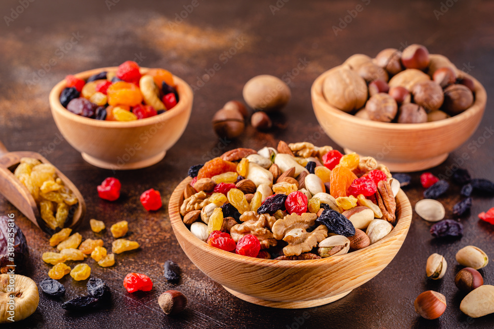 Snack of Nuts and Dried Fruit. Snack of Nuts and Dried Fruit.