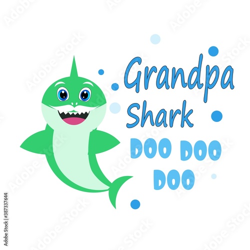 cute baby shark vector illustration
