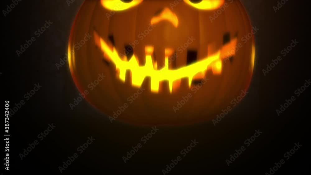 Glowing Jack o Lantern Bouncing Through the Spooky Woods - 3D Illustration Animation - Shallow Depth of Field Glowing Jack o Lantern Bouncing Through the Spooky Woods - 3D Illustration Animation - Shallow Depth of Field
