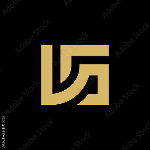 Initial letter LG logo design, abstract monogram alphabet