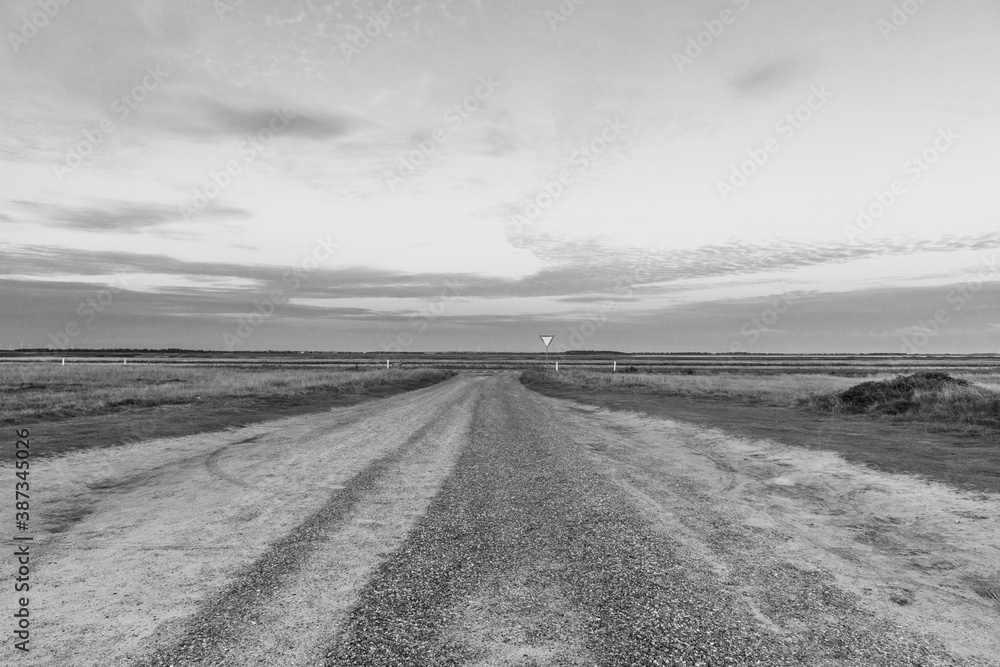 Fototapeta premium Crossroad in northern Denmark