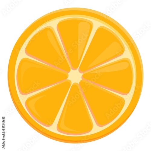 Tea orange slice icon. Cartoon of tea orange slice vector icon for web design isolated on white background
