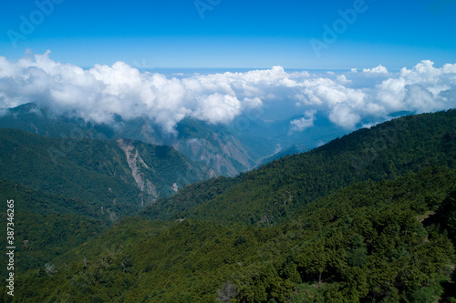 July 18  2018  Aerial View of Dasyueshan means    Daxueshan Mountain   . This is a national forest recreation area which located in Taichung County  the center of Taiwan.