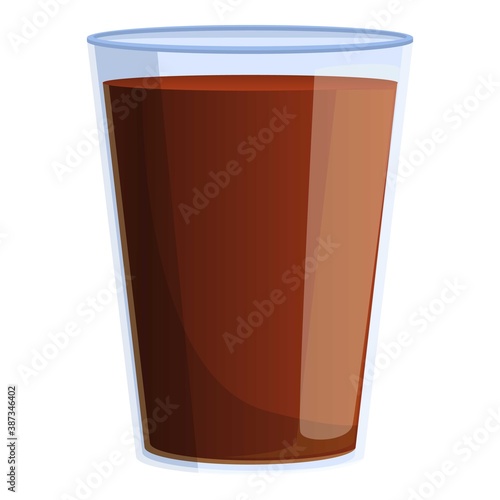 Herb tea plastic cup icon. Cartoon of herb tea plastic cup vector icon for web design isolated on white background