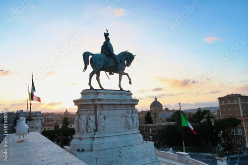 monument to peter the great in moscow russia, photo as a background in old italian roman capital city, rome, italy