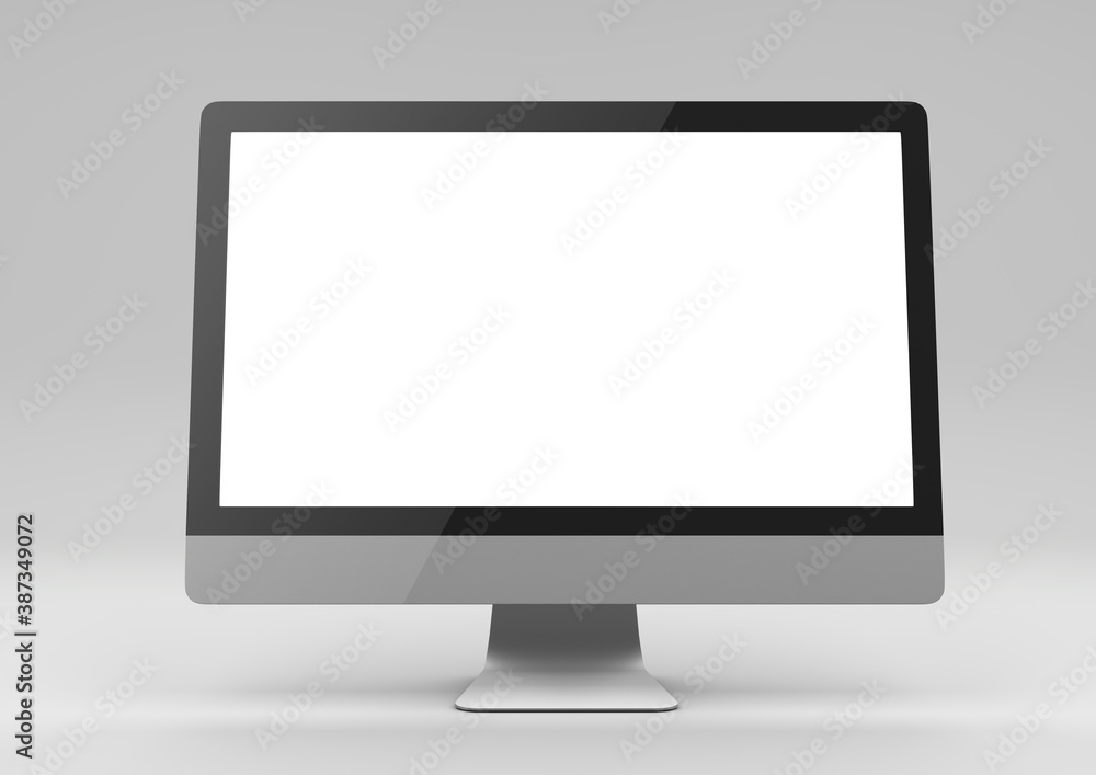 Computer monitor display with blank screen. Computer monitor display with blank screen.
