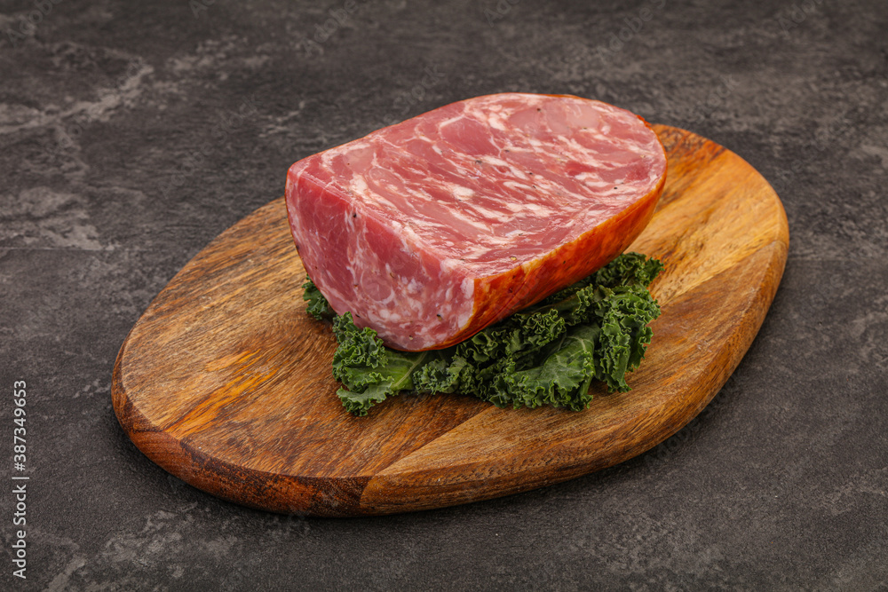 Beef ham piece over board Beef ham piece over board