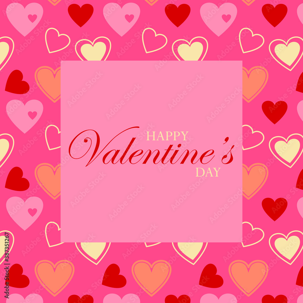 Banner for Valentine's day with space for text. Design of leaflets, banners, brochures and postcards