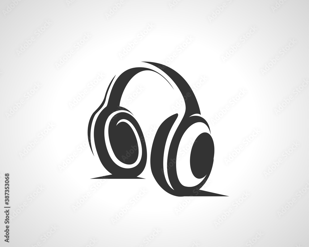 simply black Headphone art illustration simply black Headphone art illustration
