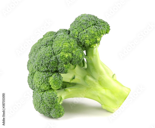 Fresh Green broccoli isolated on a white background. Healthy food. Vegan food