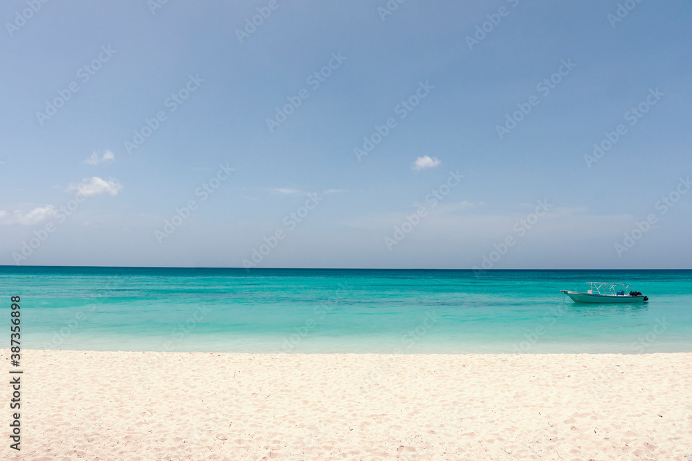 White sand Caribbean beach